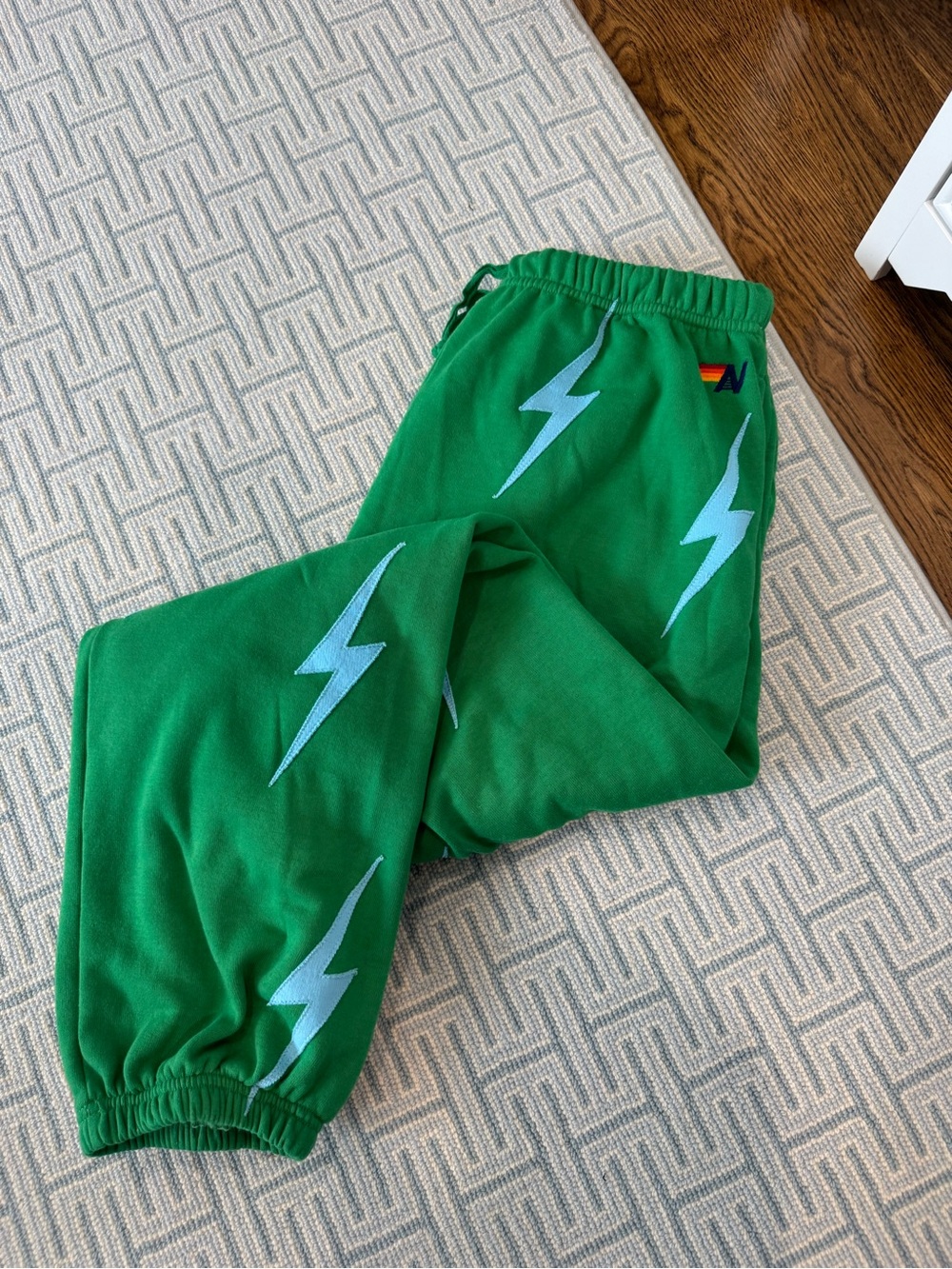 Aviator Nation Green Lightning Bolt Men’s  Sweatpants